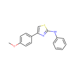 COc1ccc(-c2csc(Nc3ccccc3)n2)cc1 ZINC000000711468