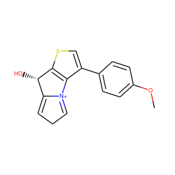 COc1ccc(-c2csc3c2[N+]2=CCC=C2[C@@H]3O)cc1 ZINC000299818169