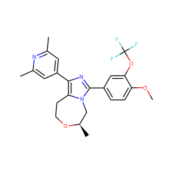 COc1ccc(-c2nc(-c3cc(C)nc(C)c3)c3n2C[C@@H](C)OCC3)cc1OC(F)(F)F ZINC001772614461