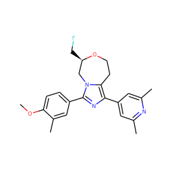 COc1ccc(-c2nc(-c3cc(C)nc(C)c3)c3n2C[C@@H](CF)OCC3)cc1C ZINC001772603904