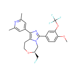 COc1ccc(-c2nc(-c3cc(C)nc(C)c3)c3n2C[C@@H](CF)OCC3)cc1OC(F)(F)F ZINC001772651732