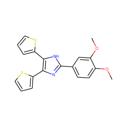 COc1ccc(-c2nc(-c3cccs3)c(-c3cccs3)[nH]2)cc1OC ZINC000001158033