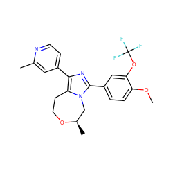 COc1ccc(-c2nc(-c3ccnc(C)c3)c3n2C[C@@H](C)OCC3)cc1OC(F)(F)F ZINC001772592984