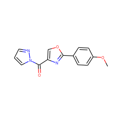 COc1ccc(-c2nc(C(=O)n3cccn3)co2)cc1 ZINC001772648601