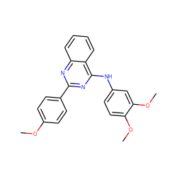 COc1ccc(-c2nc(Nc3ccc(OC)c(OC)c3)c3ccccc3n2)cc1 ZINC000005658275