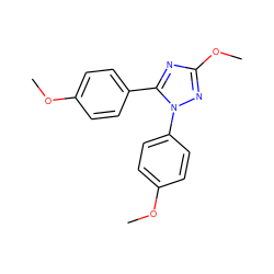 COc1ccc(-c2nc(OC)nn2-c2ccc(OC)cc2)cc1 ZINC000003816464