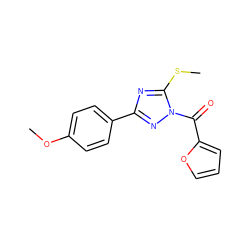 COc1ccc(-c2nc(SC)n(C(=O)c3ccco3)n2)cc1 ZINC000000618814