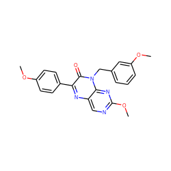 COc1ccc(-c2nc3cnc(OC)nc3n(Cc3cccc(OC)c3)c2=O)cc1 ZINC000004238294