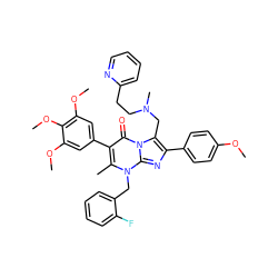 COc1ccc(-c2nc3n(Cc4ccccc4F)c(C)c(-c4cc(OC)c(OC)c(OC)c4)c(=O)n3c2CN(C)CCc2ccccn2)cc1 ZINC000026275568