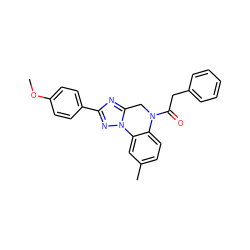 COc1ccc(-c2nc3n(n2)-c2cc(C)ccc2N(C(=O)Cc2ccccc2)C3)cc1 ZINC000299827291