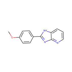 COc1ccc(-c2nc3ncccc3[nH]2)cc1 ZINC000001513007