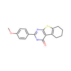 COc1ccc(-c2nc3sc4c(c3c(=O)[nH]2)CCCC4)cc1 ZINC000012402881