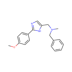 COc1ccc(-c2ncc(CN(C)Cc3ccccc3)[nH]2)cc1 ZINC000013741821