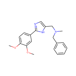 COc1ccc(-c2ncc(CN(C)Cc3ccccc3)[nH]2)cc1OC ZINC000013741825