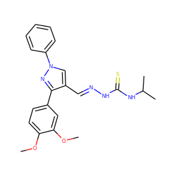 COc1ccc(-c2nn(-c3ccccc3)cc2/C=N/NC(=S)NC(C)C)cc1OC ZINC000008690807