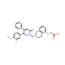 COc1ccc(-c2nn(C[C@H]3CCc4c(cccc4OCC(=O)O)C3)c(=O)cc2-c2ccccc2)cc1F ZINC000299859026