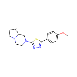 COc1ccc(-c2nnc(N3CCN4CCC[C@@H]4C3)s2)cc1 ZINC000066258557