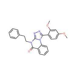 COc1ccc(-c2nnc3n(CCc4ccccc4)c(=O)c4ccccc4n23)c(OC)c1 ZINC000008688070