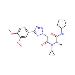 COc1ccc(-c2nnn(CC(=O)N(C3CC3)[C@@H](C)C(=O)NC3CCCC3)n2)cc1OC ZINC000095755249