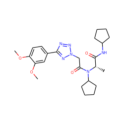 COc1ccc(-c2nnn(CC(=O)N(C3CCCC3)[C@@H](C)C(=O)NC3CCCC3)n2)cc1OC ZINC000000885922