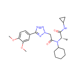 COc1ccc(-c2nnn(CC(=O)N(C3CCCCC3)[C@@H](C)C(=O)NC3CC3)n2)cc1OC ZINC000095755351