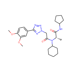 COc1ccc(-c2nnn(CC(=O)N(C3CCCCC3)[C@@H](C)C(=O)NC3CCCC3)n2)cc1OC ZINC000000885926