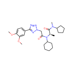 COc1ccc(-c2nnn(CC(=O)N(C3CCCCC3)[C@H](C)C(=O)N(C)C3CCCC3)n2)cc1OC ZINC000299852048