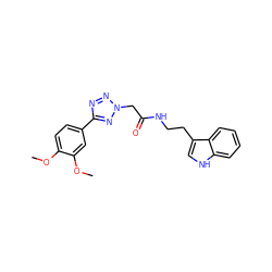 COc1ccc(-c2nnn(CC(=O)NCCc3c[nH]c4ccccc34)n2)cc1OC ZINC000001223101