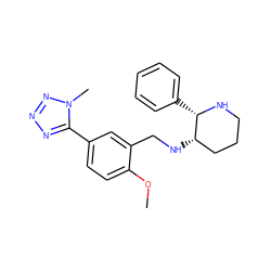 COc1ccc(-c2nnnn2C)cc1CN[C@H]1CCCN[C@H]1c1ccccc1 ZINC000022938174