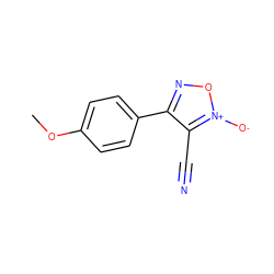 COc1ccc(-c2no[n+]([O-])c2C#N)cc1 ZINC000013831321