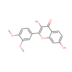 COc1ccc(-c2oc3cc(O)ccc3c(=O)c2O)cc1OC ZINC000002566087
