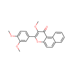 COc1ccc(-c2oc3ccc4ccccc4c3c(=O)c2OC)cc1OC ZINC000096283617