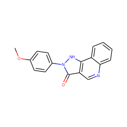 COc1ccc(-n2[nH]c3c(cnc4ccccc43)c2=O)cc1 ZINC000100575168