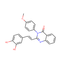 COc1ccc(-n2c(/C=C/c3ccc(O)c(O)c3)nc3ccccc3c2=O)cc1 ZINC000004863171