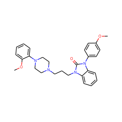 COc1ccc(-n2c(=O)n(CCCN3CCN(c4ccccc4OC)CC3)c3ccccc32)cc1 ZINC000040917234