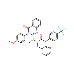 COc1ccc(-n2c([C@@H](C)N(Cc3cccnc3)C(=O)Cc3ccc(C(F)(F)F)cc3)nc3ccccc3c2=O)cc1 ZINC000028707833