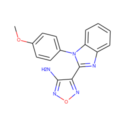 COc1ccc(-n2c(-c3nonc3N)nc3ccccc32)cc1 ZINC000048998889
