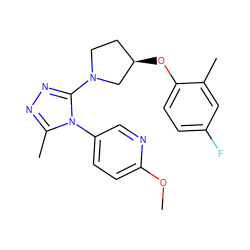 COc1ccc(-n2c(C)nnc2N2CC[C@@H](Oc3ccc(F)cc3C)C2)cn1 ZINC000045335466