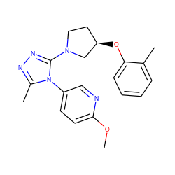 COc1ccc(-n2c(C)nnc2N2CC[C@@H](Oc3ccccc3C)C2)cn1 ZINC000045347688