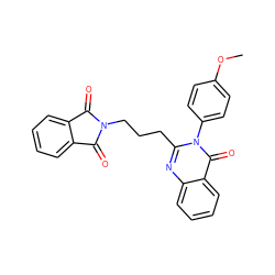 COc1ccc(-n2c(CCCN3C(=O)c4ccccc4C3=O)nc3ccccc3c2=O)cc1 ZINC000113765918