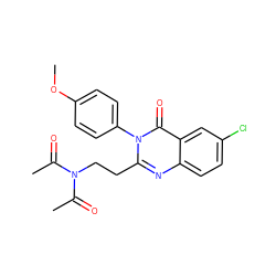 COc1ccc(-n2c(CCN(C(C)=O)C(C)=O)nc3ccc(Cl)cc3c2=O)cc1 ZINC000473170764