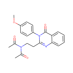 COc1ccc(-n2c(CCN(C(C)=O)C(C)=O)nc3ccccc3c2=O)cc1 ZINC000473165419