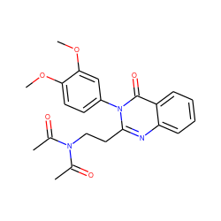 COc1ccc(-n2c(CCN(C(C)=O)C(C)=O)nc3ccccc3c2=O)cc1OC ZINC000473170906