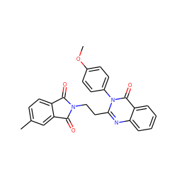 COc1ccc(-n2c(CCN3C(=O)c4ccc(C)cc4C3=O)nc3ccccc3c2=O)cc1 ZINC000113769928