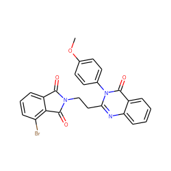 COc1ccc(-n2c(CCN3C(=O)c4cccc(Br)c4C3=O)nc3ccccc3c2=O)cc1 ZINC000113767496