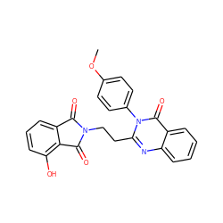 COc1ccc(-n2c(CCN3C(=O)c4cccc(O)c4C3=O)nc3ccccc3c2=O)cc1 ZINC000113768935