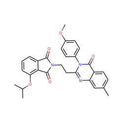 COc1ccc(-n2c(CCN3C(=O)c4cccc(OC(C)C)c4C3=O)nc3cc(C)ccc3c2=O)cc1 ZINC000113770740