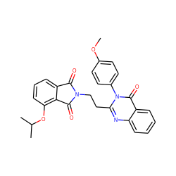 COc1ccc(-n2c(CCN3C(=O)c4cccc(OC(C)C)c4C3=O)nc3ccccc3c2=O)cc1 ZINC000113770149