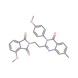 COc1ccc(-n2c(CCN3C(=O)c4cccc(OC)c4C3=O)nc3cc(C)ccc3c2=O)cc1 ZINC000113769954