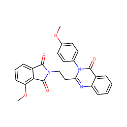 COc1ccc(-n2c(CCN3C(=O)c4cccc(OC)c4C3=O)nc3ccccc3c2=O)cc1 ZINC000095579867